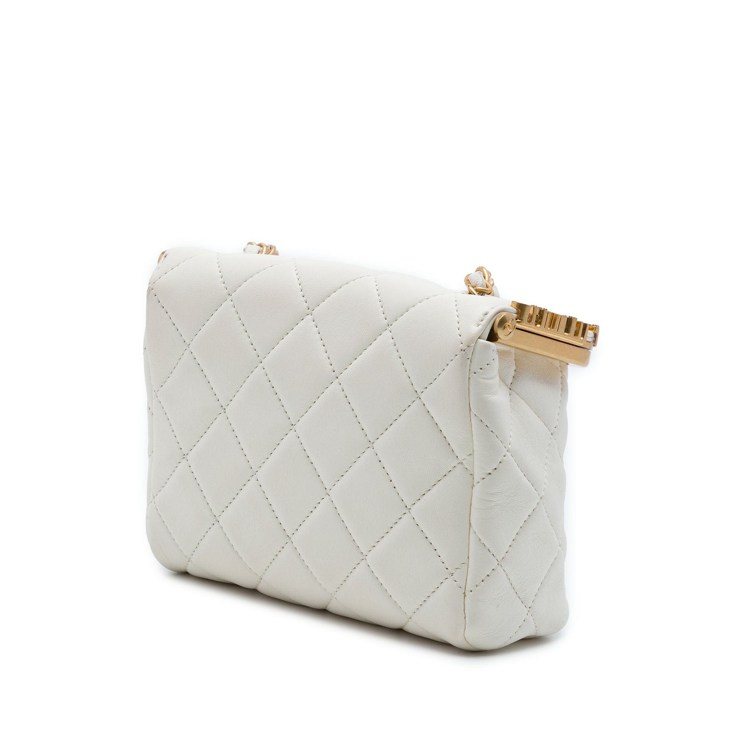 Chanel Mini Quilted Lambskin Paris Monaco Kiss Lock Vanity Bag