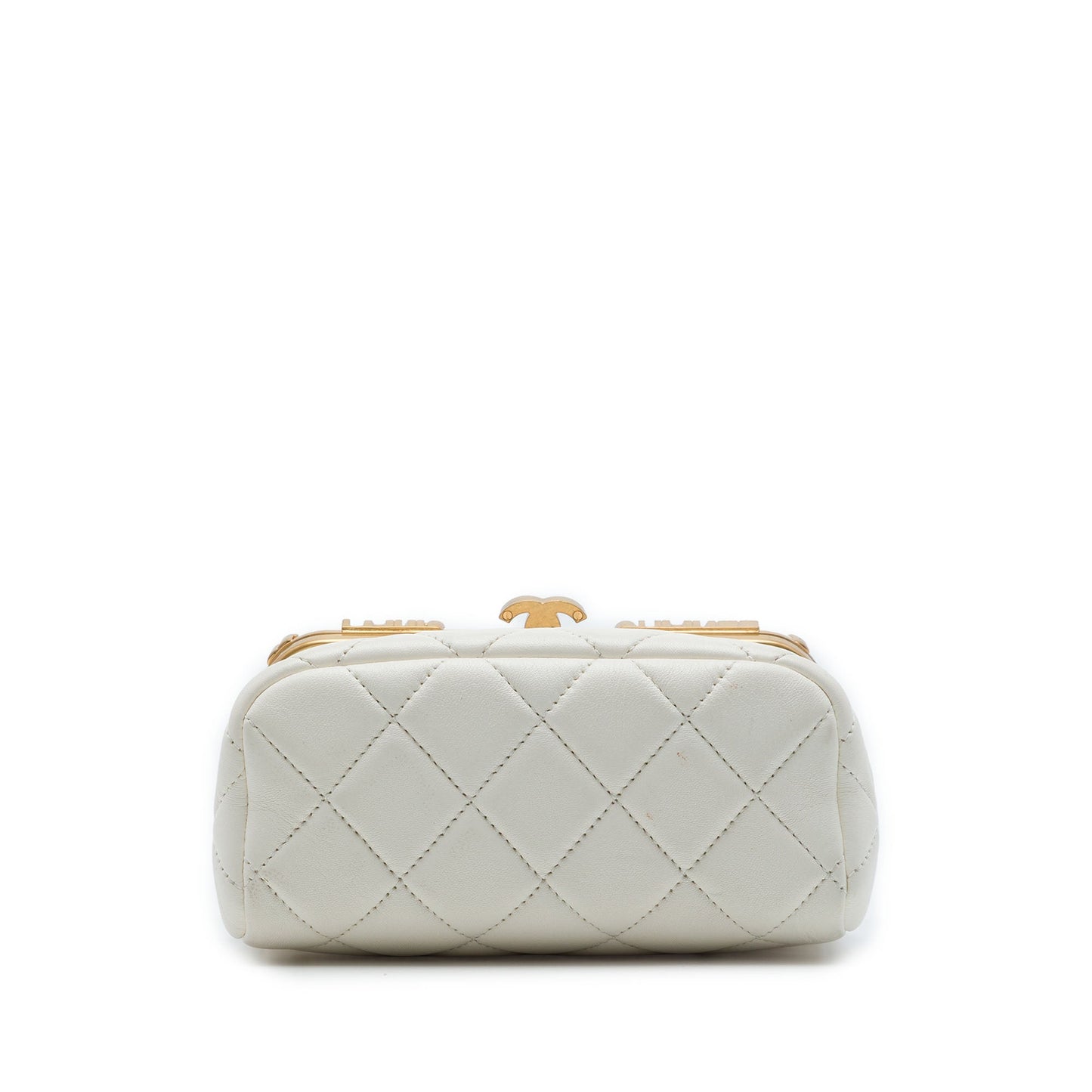 Chanel Mini Quilted Lambskin Paris Monaco Kiss Lock Vanity Bag