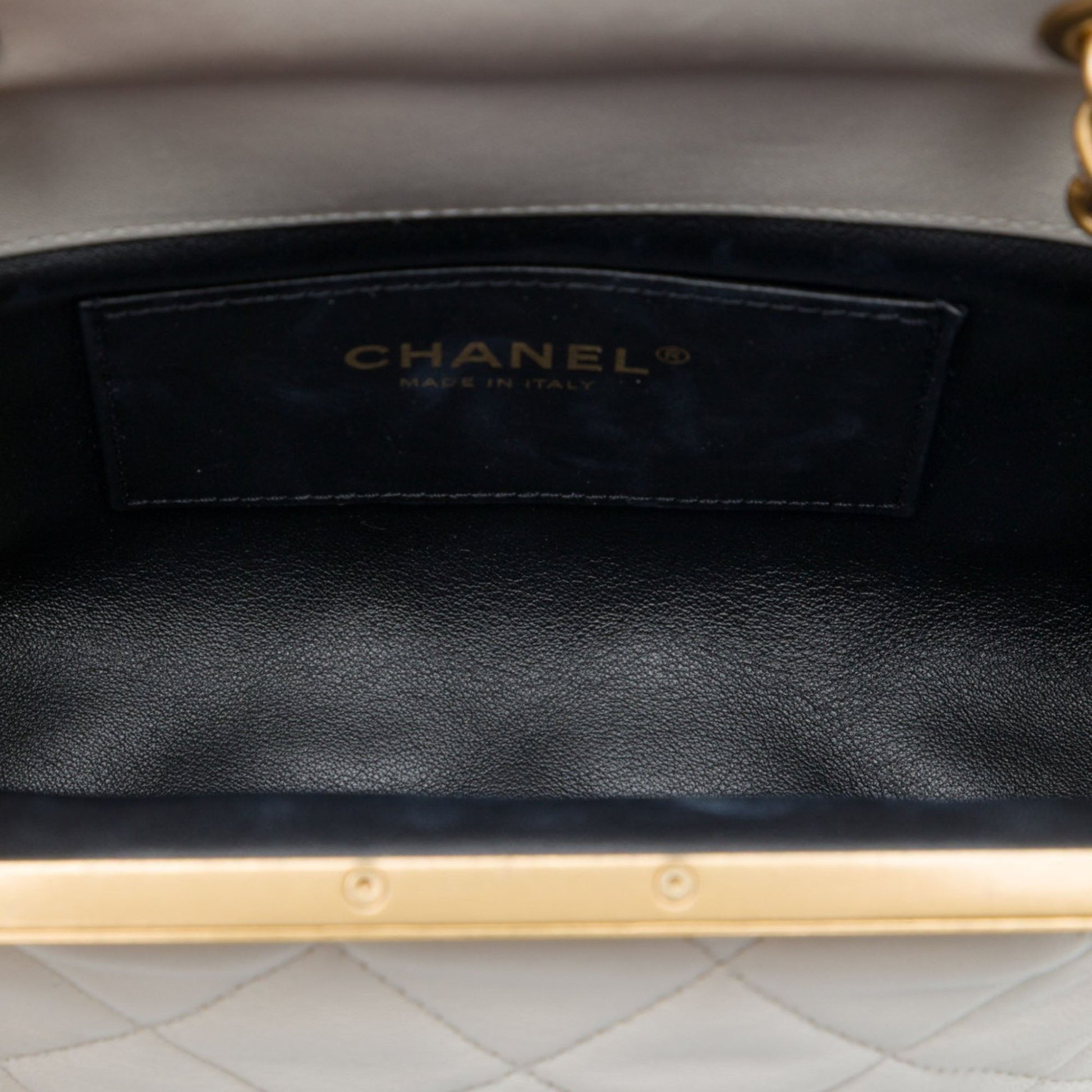 Chanel Mini Quilted Lambskin Paris Monaco Kiss Lock Vanity Bag