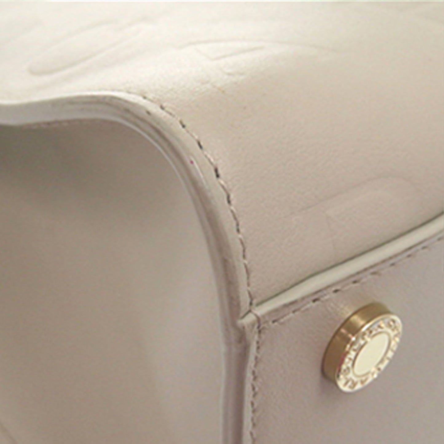Bvlgari Embossed Leather Logo Infinitum Tote