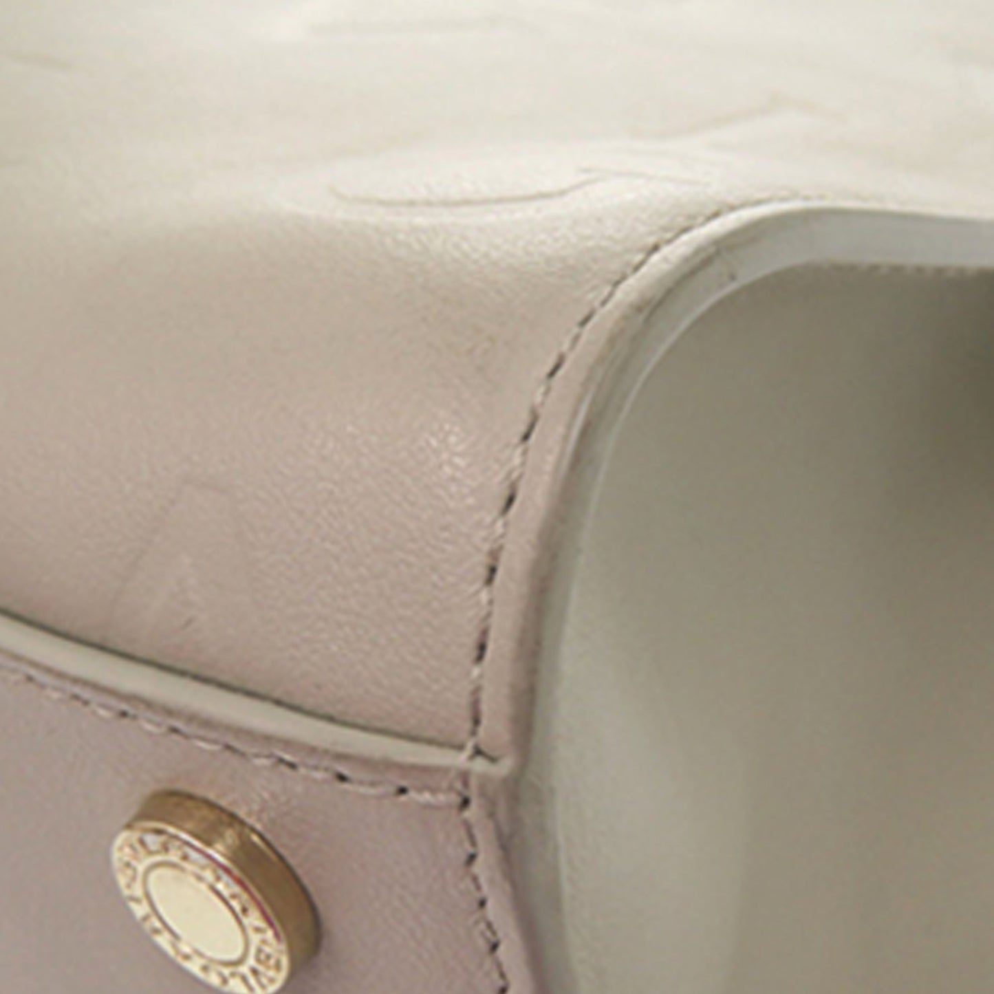 Bvlgari Embossed Leather Logo Infinitum Tote