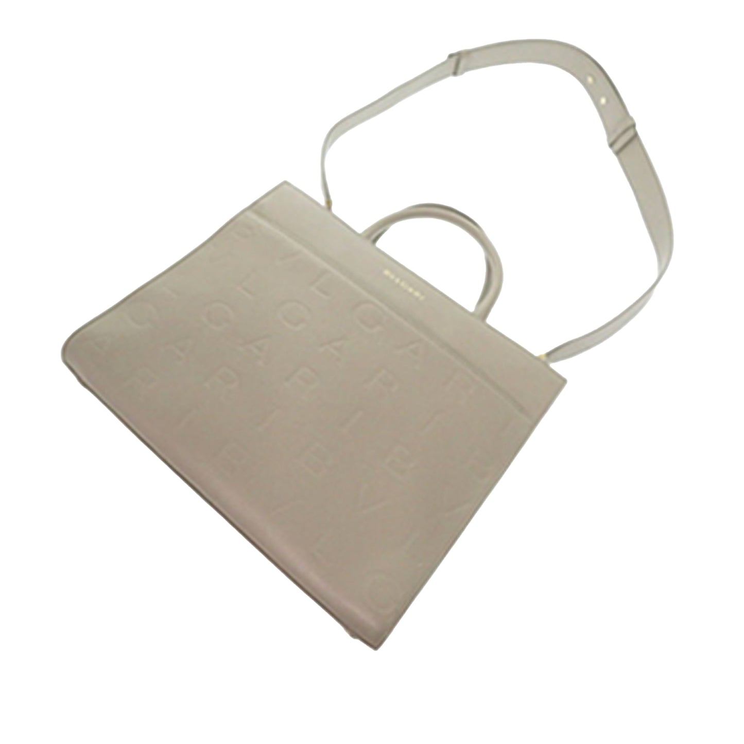 Bvlgari Embossed Leather Logo Infinitum Tote