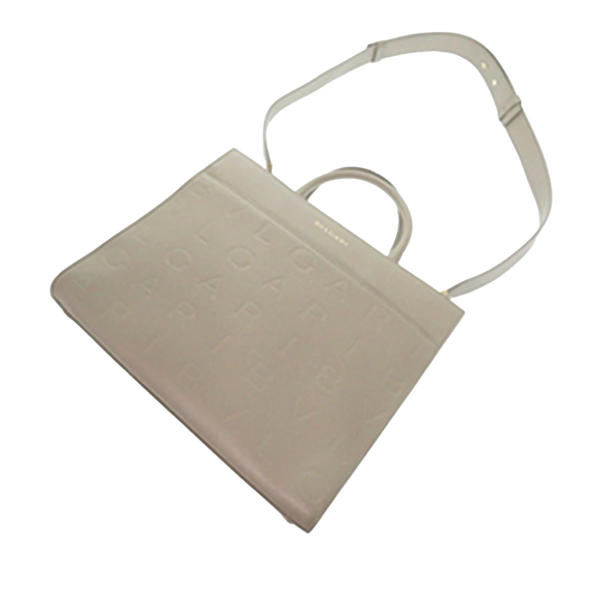 Bvlgari Embossed Leather Logo Infinitum Tote