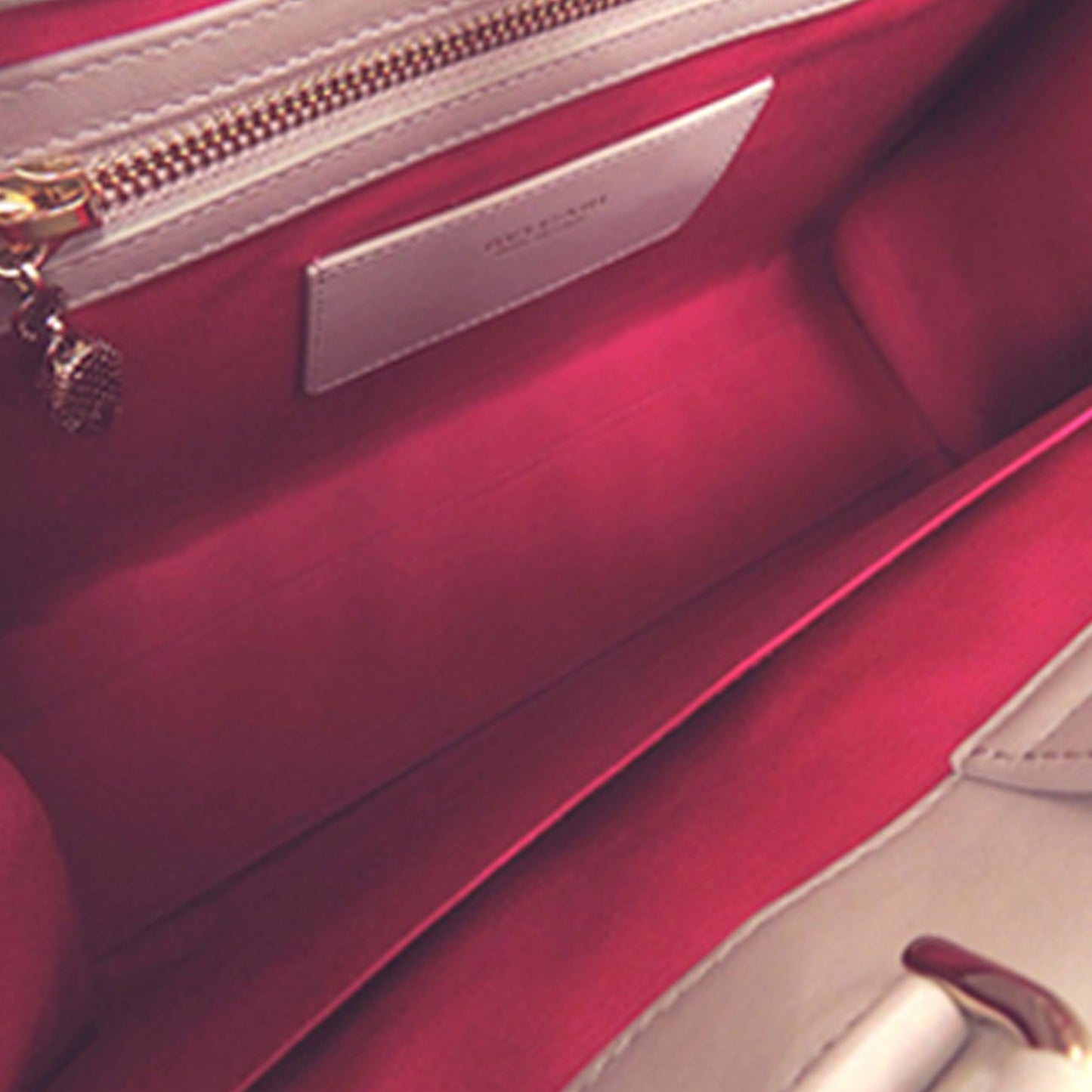 Bvlgari Embossed Leather Logo Infinitum Tote