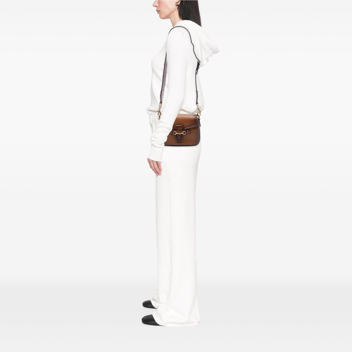 Gucci Medium Leather Lady Web Crossbody