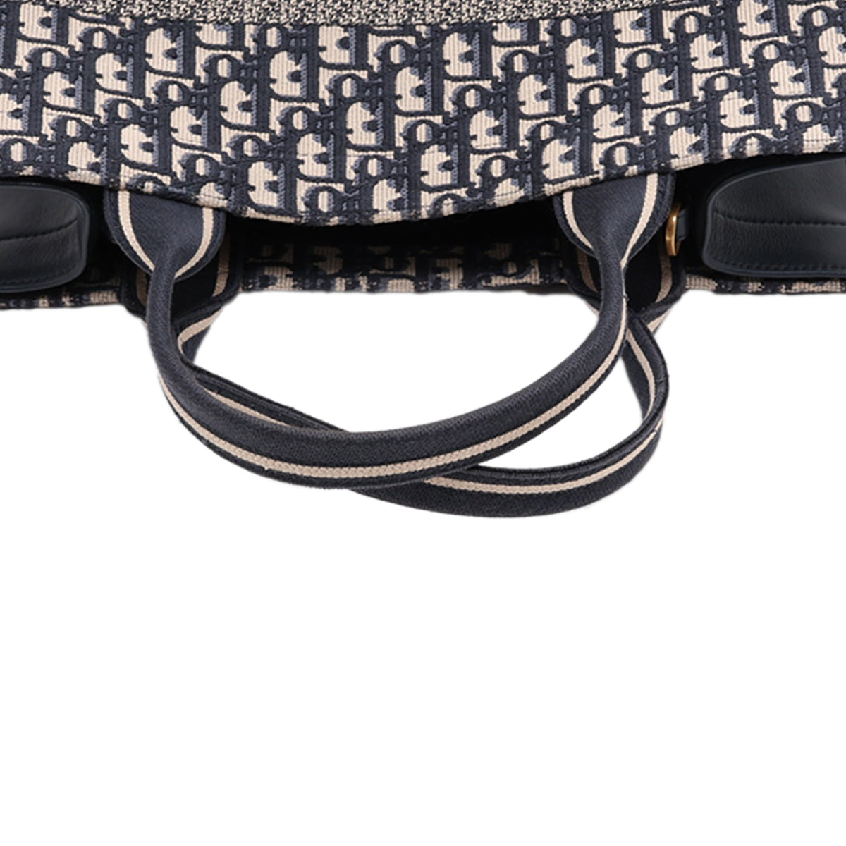 Dior Medium Oblique Canvas Embroidered Book Tote — Blue
