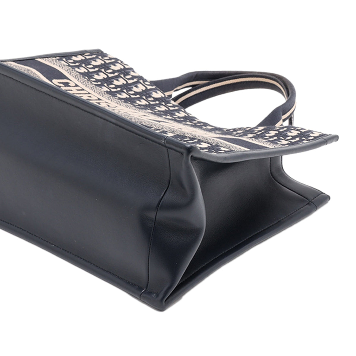Dior Medium Oblique Canvas Embroidered Book Tote — Blue