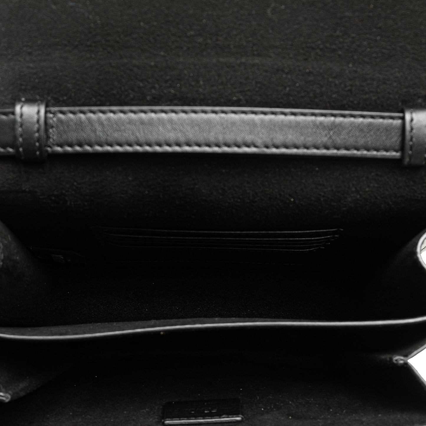 Fendi Leather Crystal Fab Crossbody