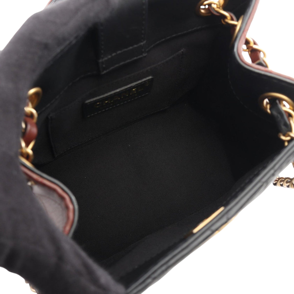 Chanel CC Quilted Lambskin Drawstring Bucket Bag