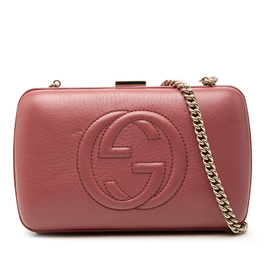 Gucci Calfskin Soho Clutch on Chain