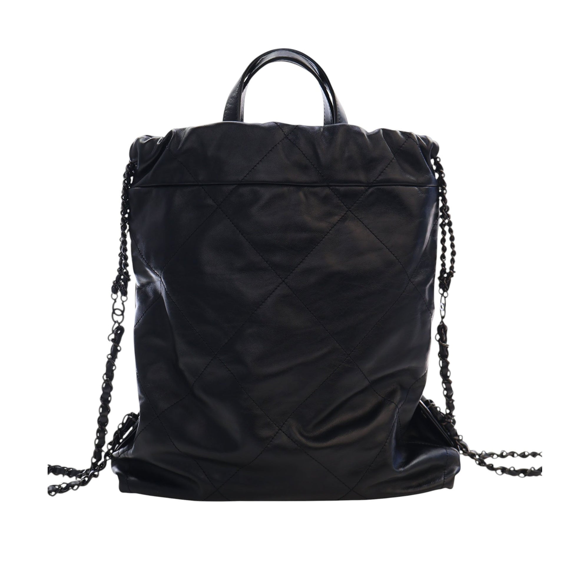 Chanel Large Quilted Shiny Calfskin 22 Backpack