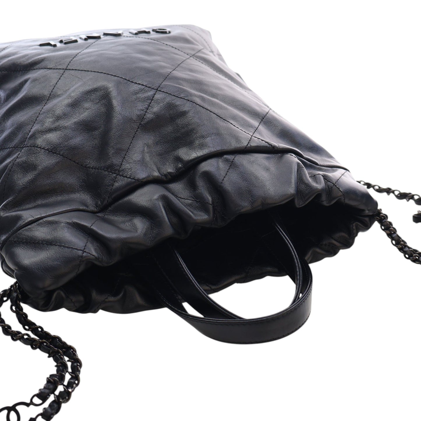 Chanel Large Quilted Shiny Calfskin 22 Backpack
