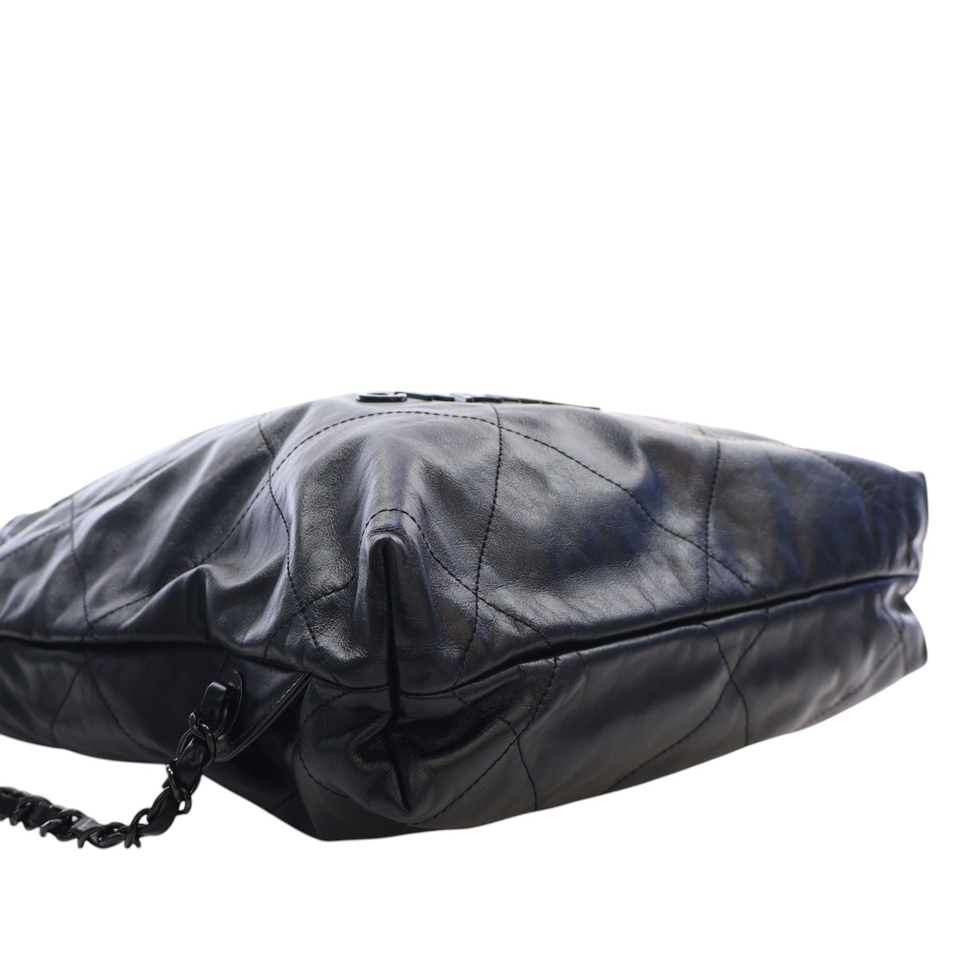 Chanel Large Quilted Shiny Calfskin 22 Backpack