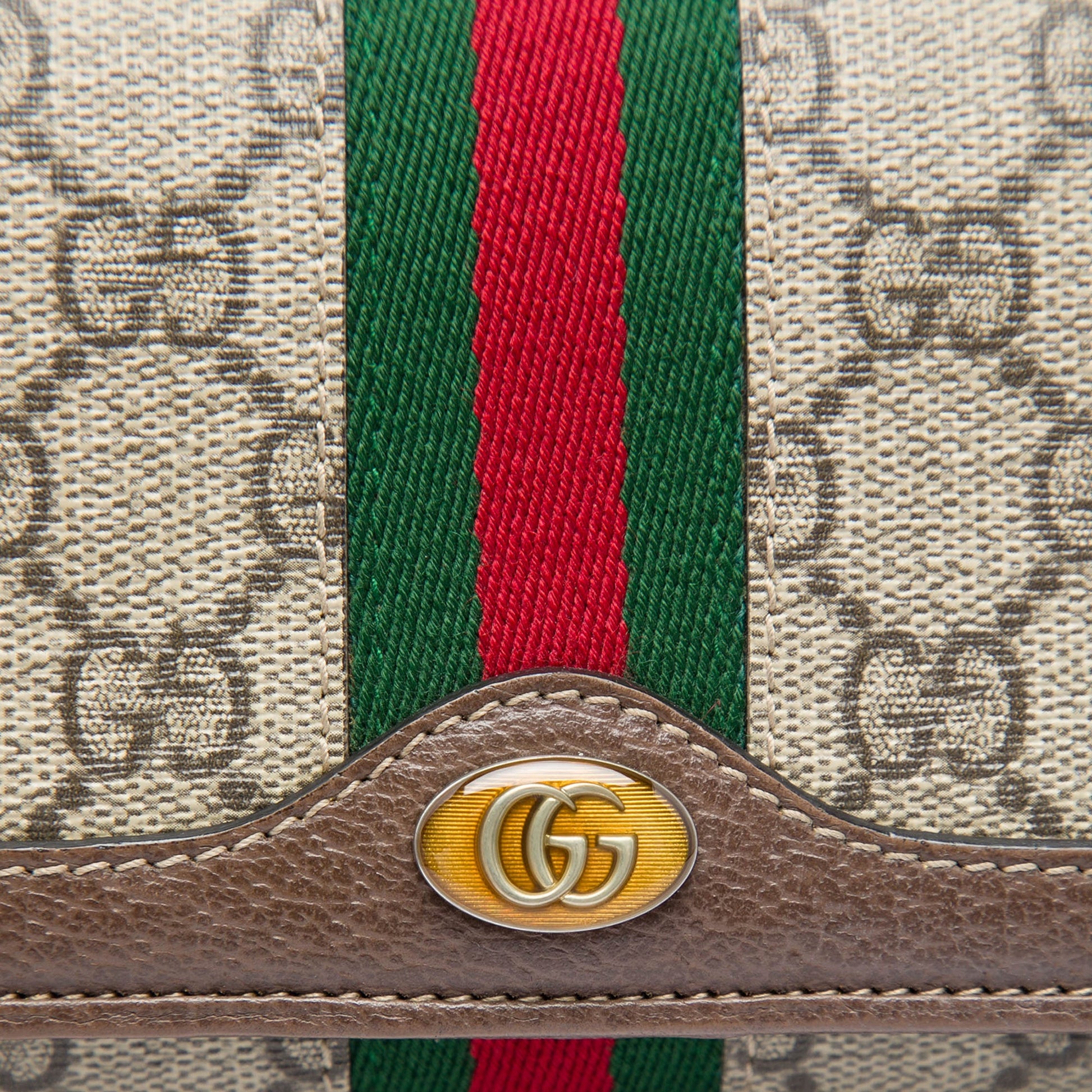 Gucci GG Supreme Web Ophidia Wallet on Chain