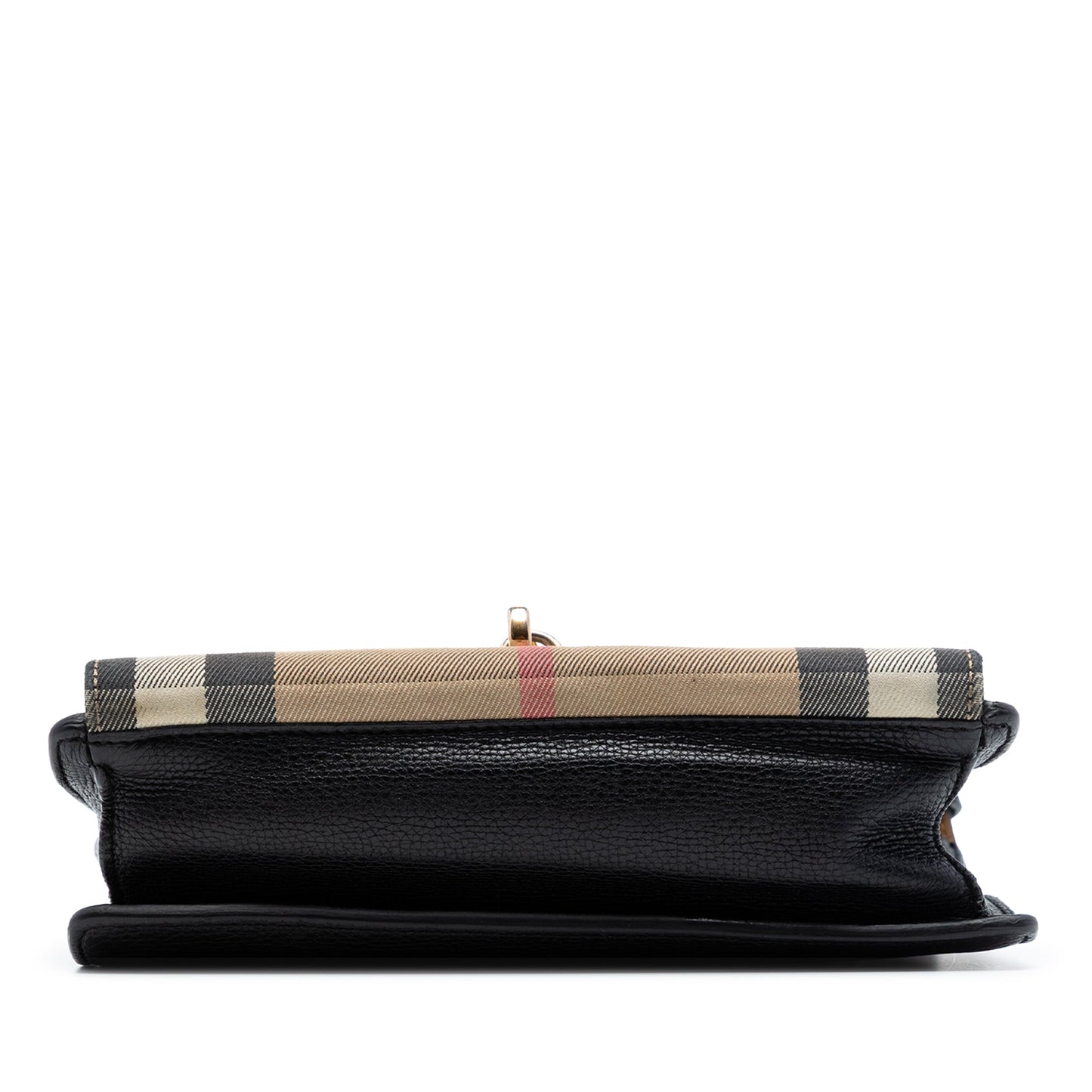 Burberry Small Leather and House Check Canvas Derby Macken Crossbody
