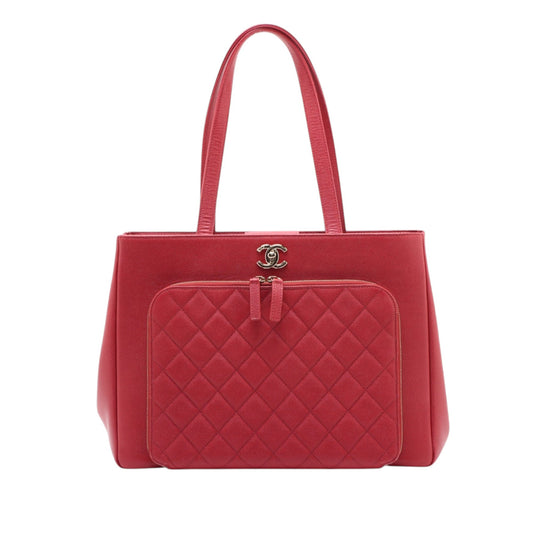 Chanel Quilted Caviar Business Affinity Shopping Tote