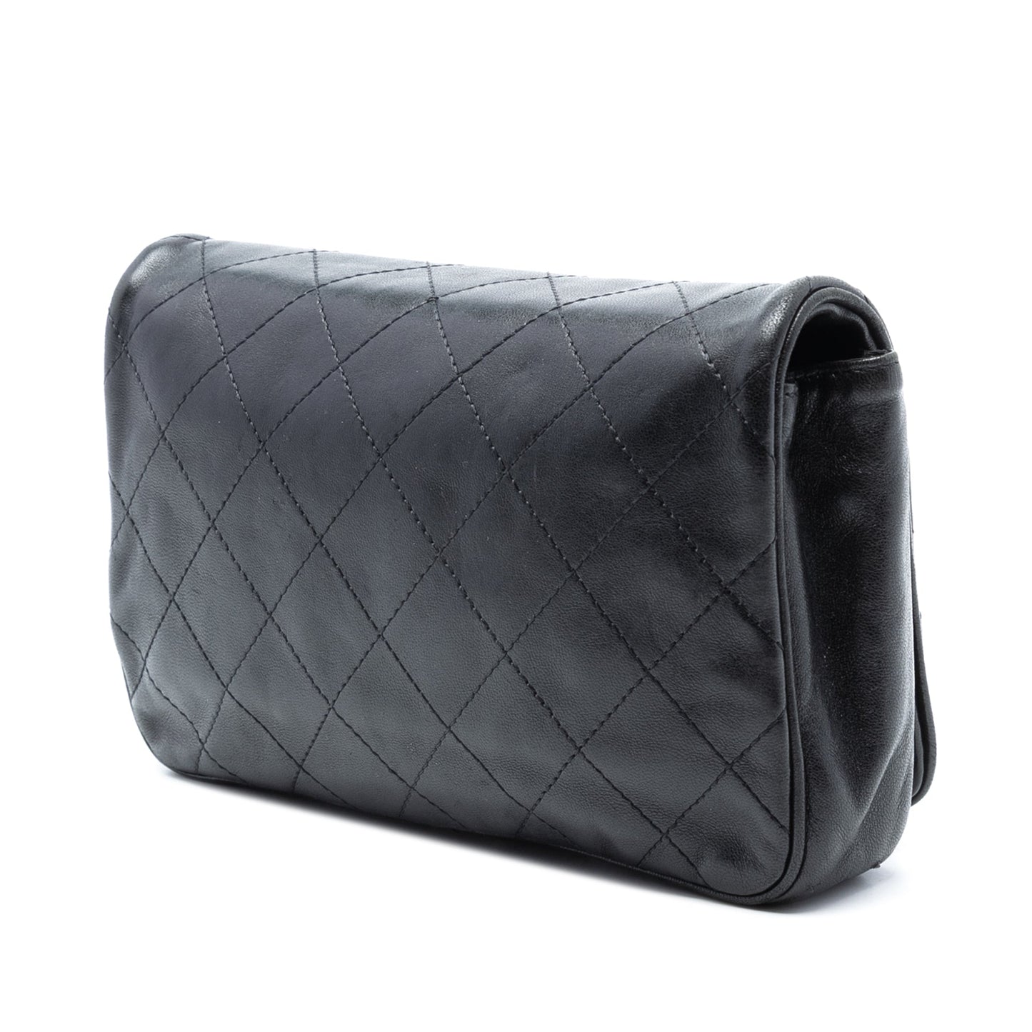 Chanel CC Quilted Lambskin Full Flap Wallet on Chain