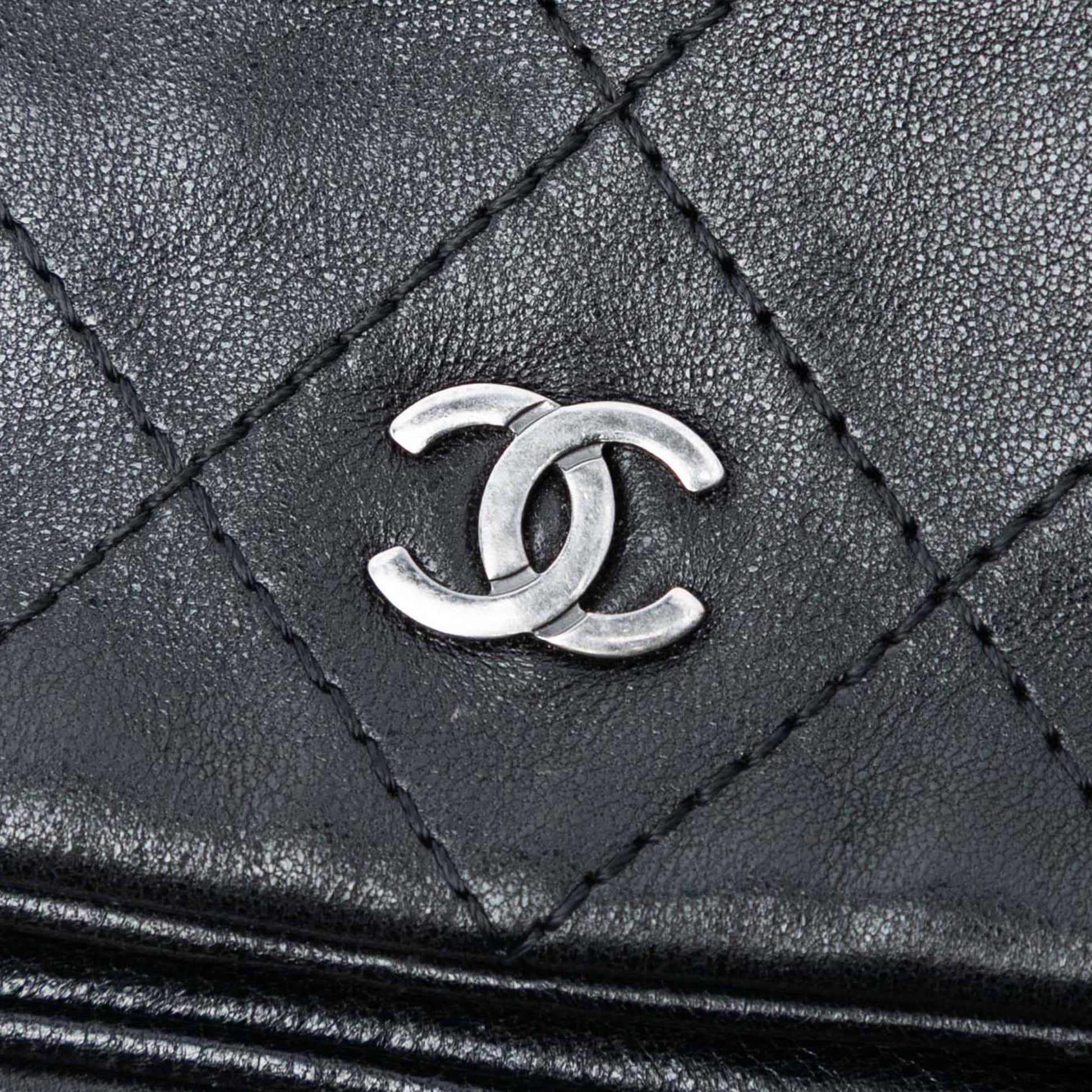Chanel CC Quilted Lambskin Full Flap Wallet on Chain