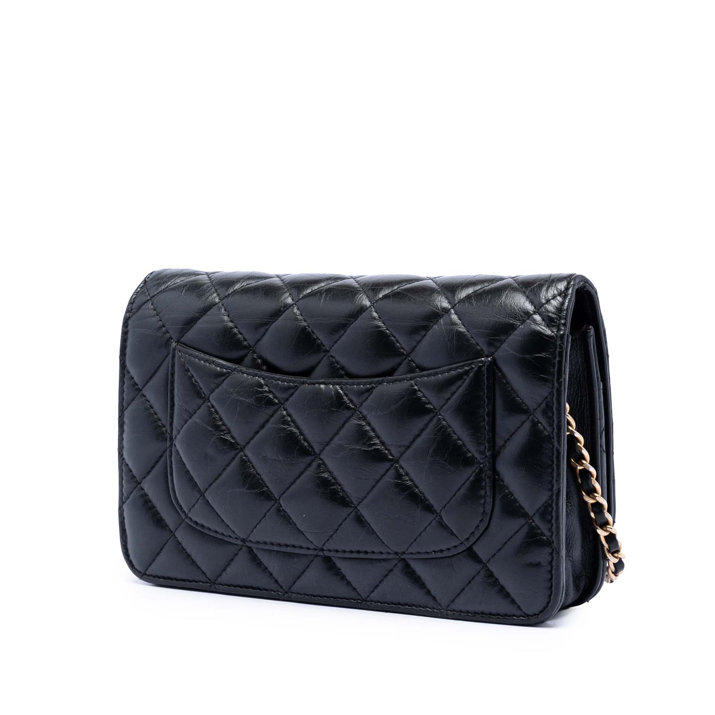 Chanel Quilted Aged Calfskin Reissue 2.55 Wallet on Chain