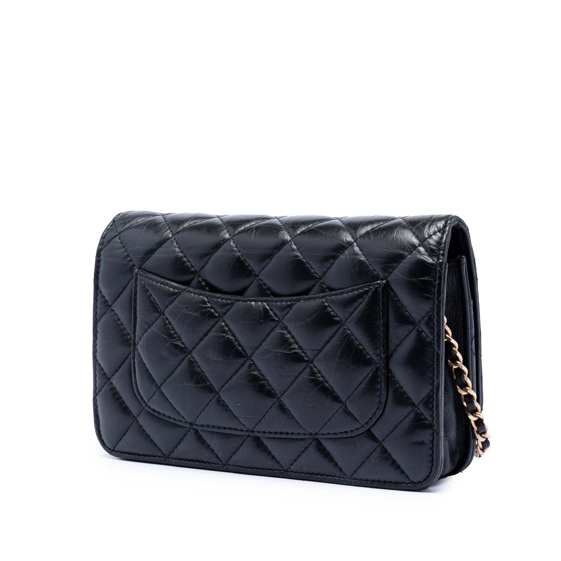 Chanel Quilted Aged Calfskin Reissue 2.55 Wallet on Chain