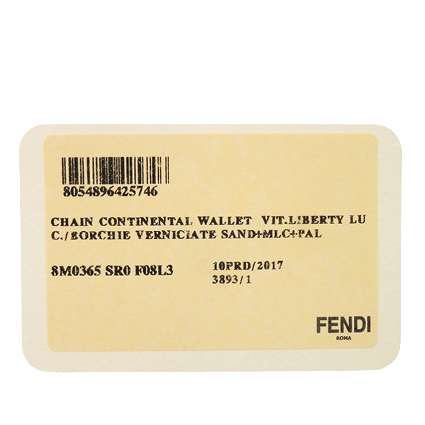 Fendi Vitello Liberty Studded Continental Wallet with Chain