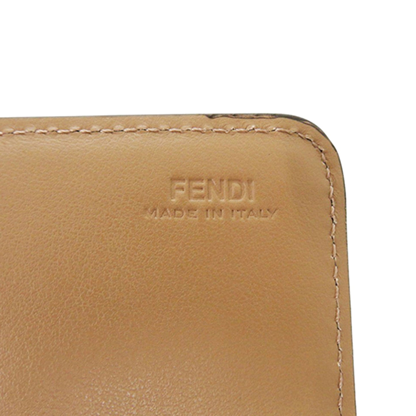 Fendi Vitello Liberty Studded Continental Wallet with Chain