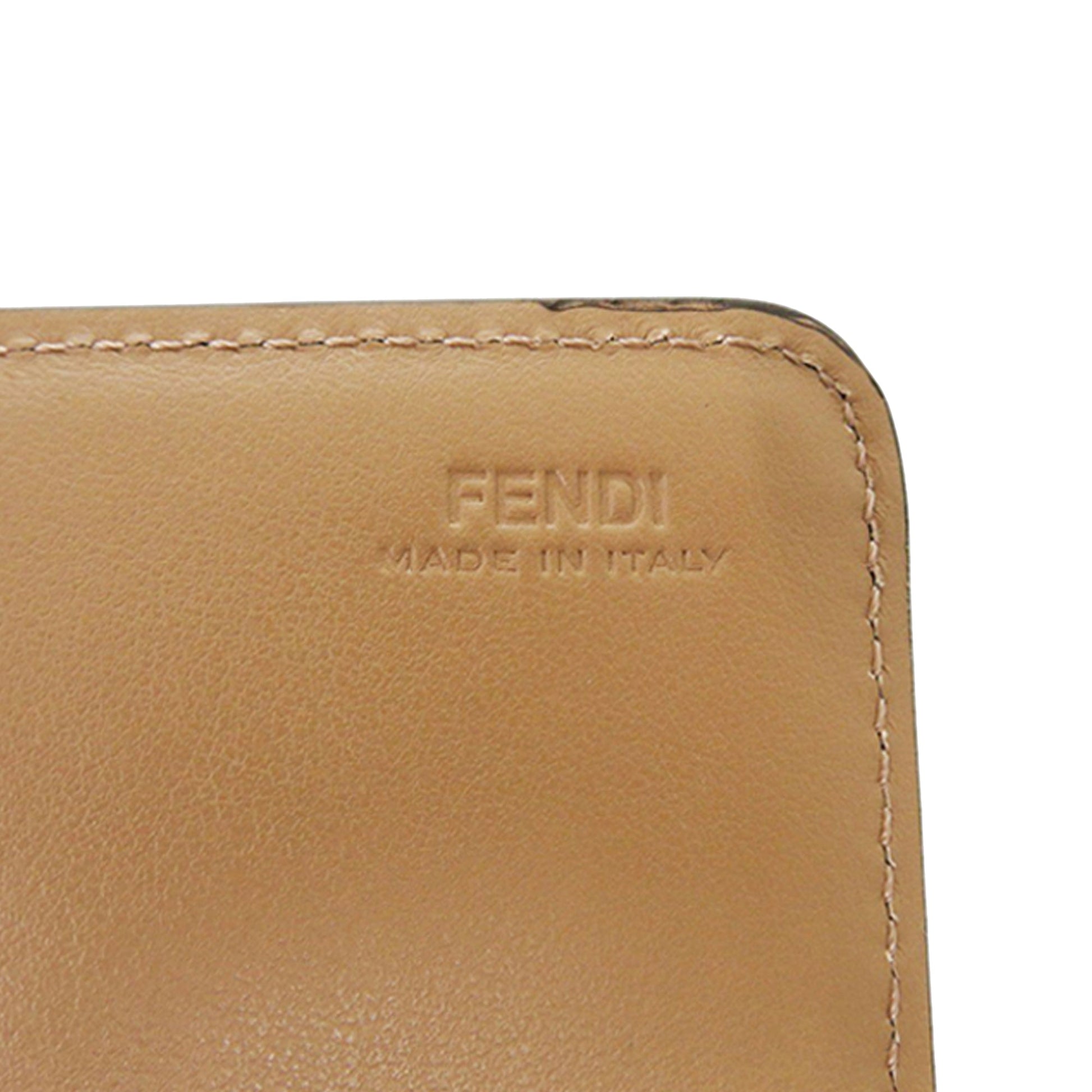 Fendi Vitello Liberty Studded Continental Wallet with Chain