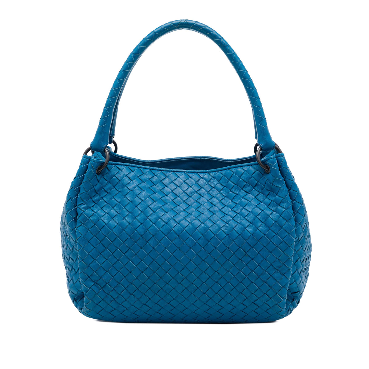 Bottega Veneta Nappa Intrecciato Parachute Tote — Blue