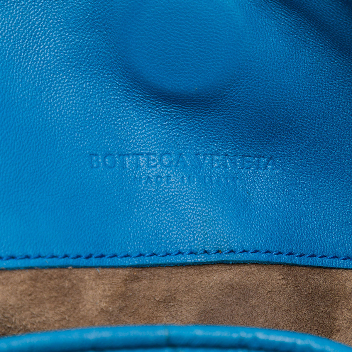 Bottega Veneta Nappa Intrecciato Parachute Tote — Blue