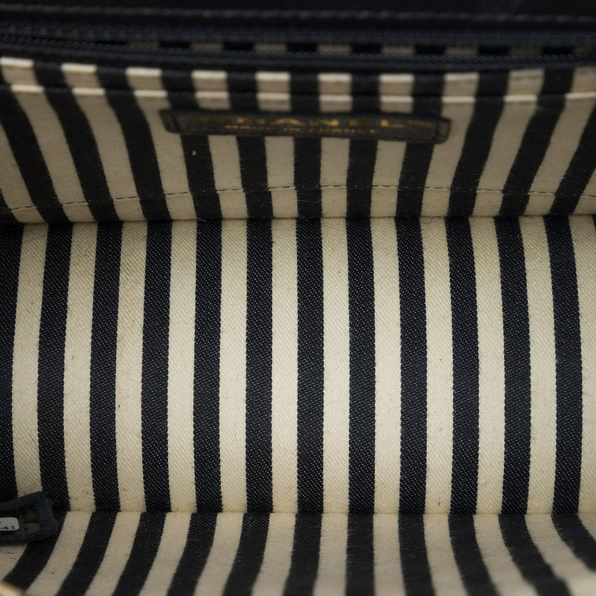 Chanel Small Chevron Calfskin Envelope Flap — Black