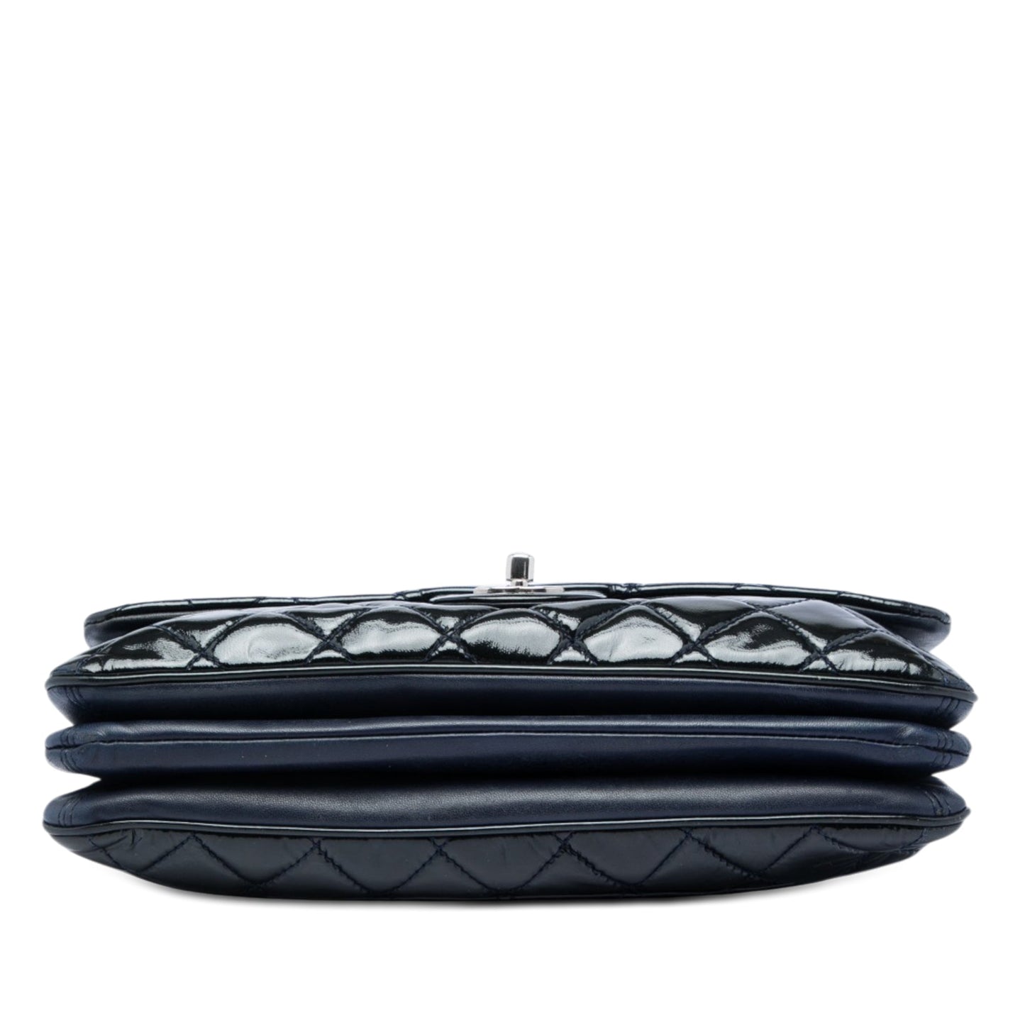 Chanel Jumbo Quilted Patent 3 Compartment Flap