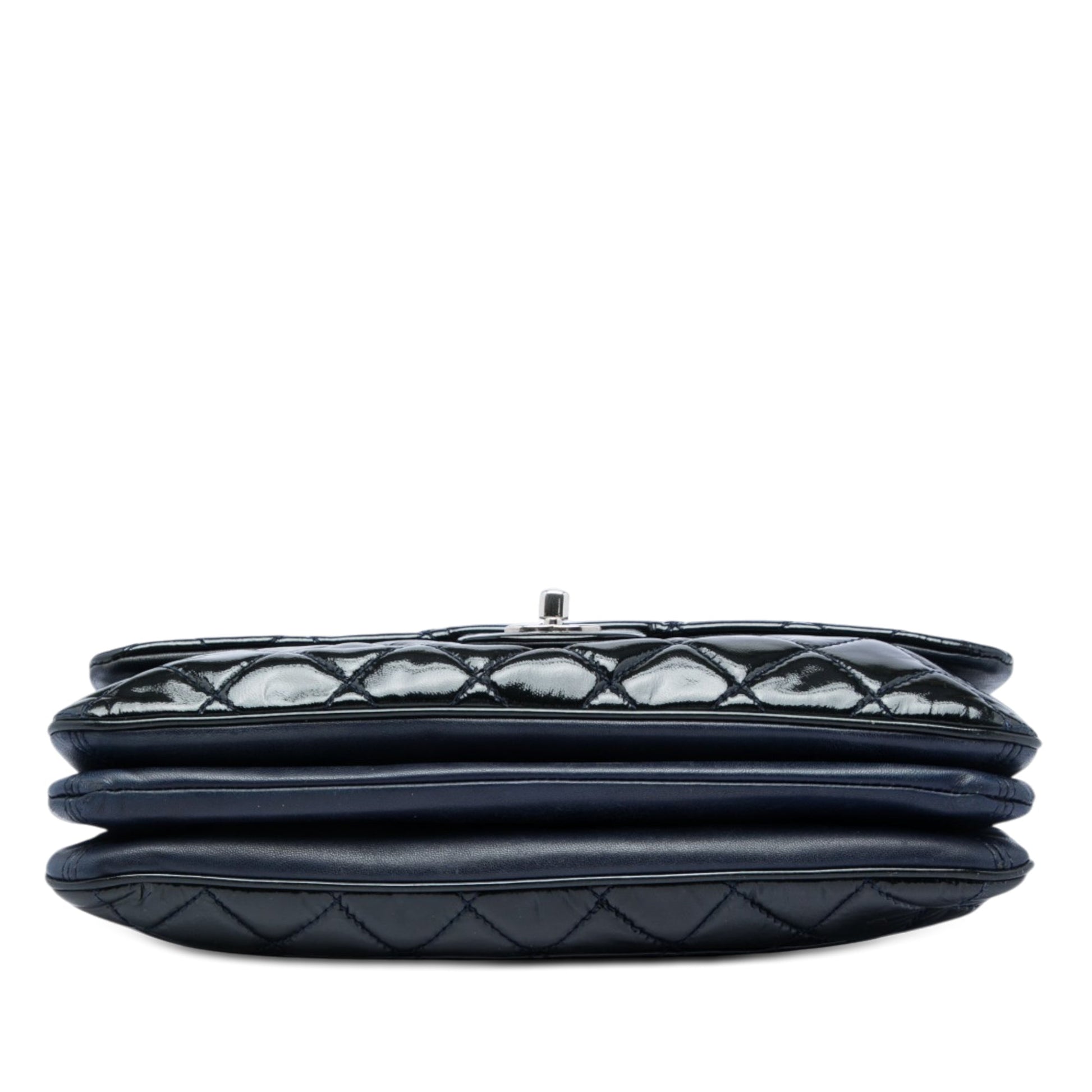 Chanel Jumbo Quilted Patent 3 Compartment Flap