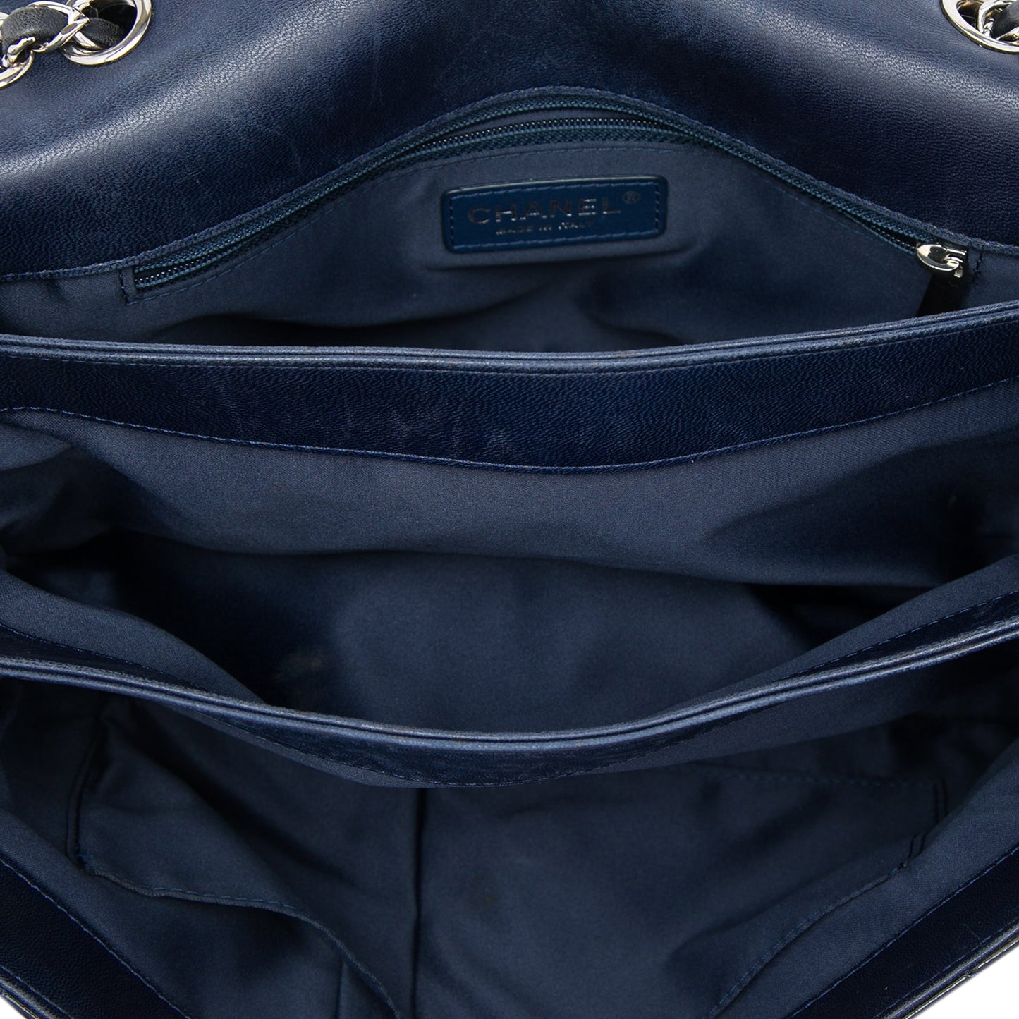 Chanel Jumbo Quilted Patent 3 Compartment Flap