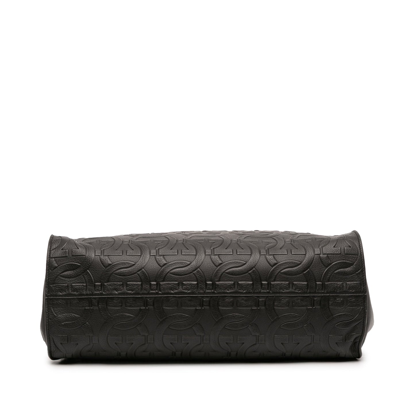 Ferragamo Gancini Embossed Calfskin Trifolio Tote