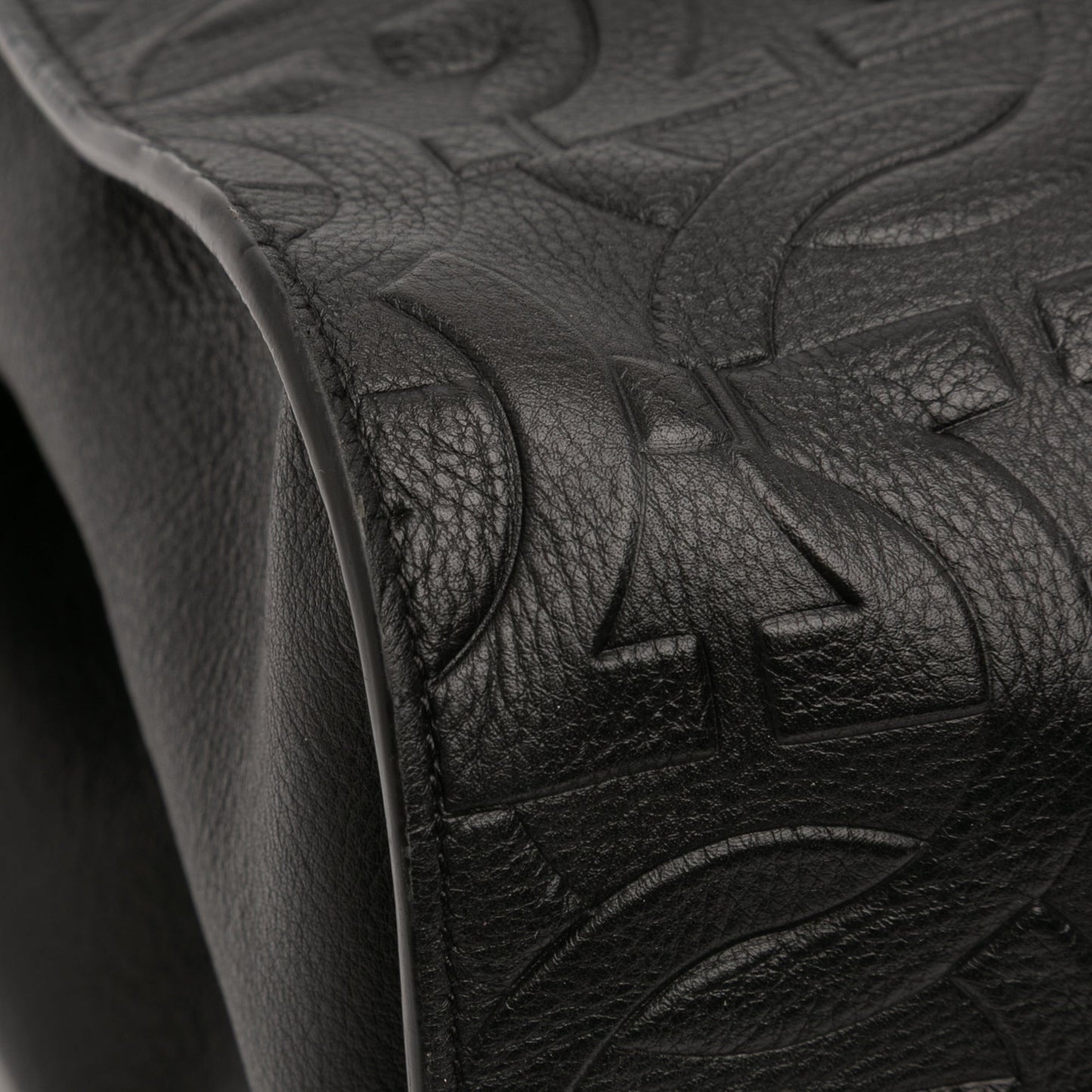 Ferragamo Gancini Embossed Calfskin Trifolio Tote