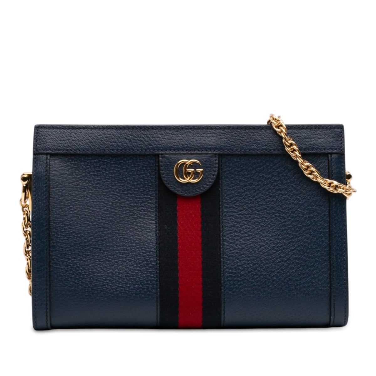 Gucci Small Calfskin Web Ophidia Chain Crossbody
