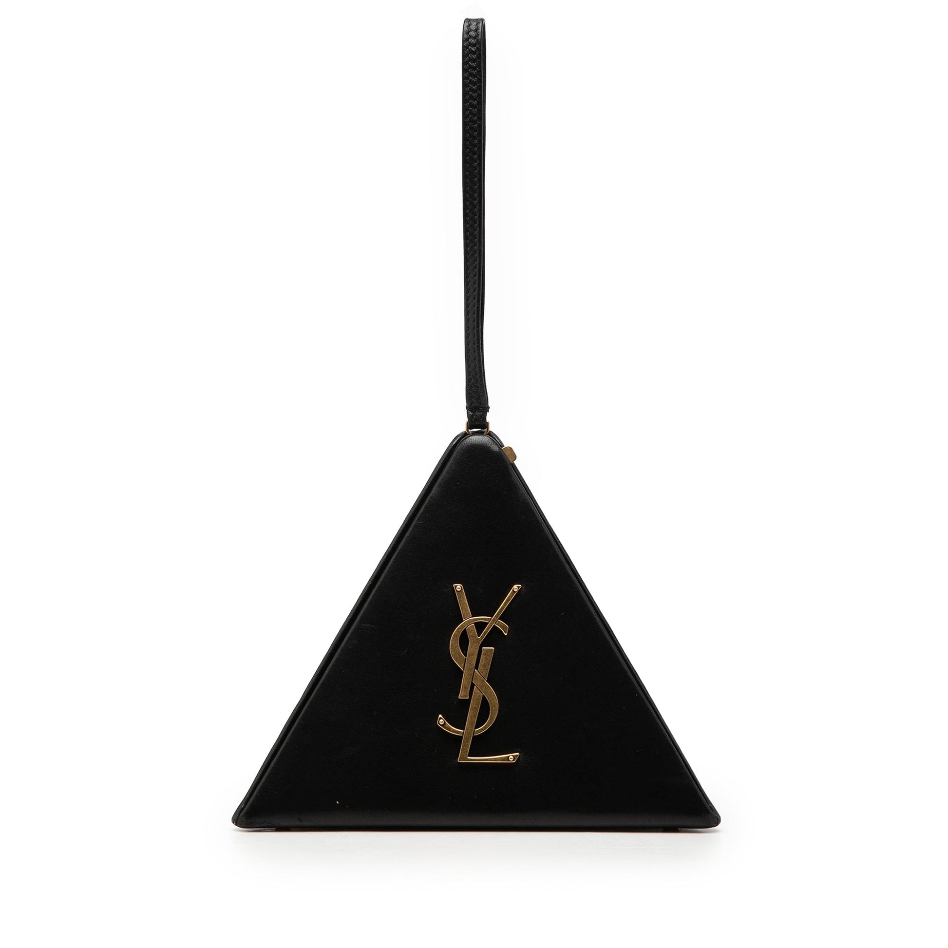 Saint Laurent Small Leather Pyramid Box Clutch
