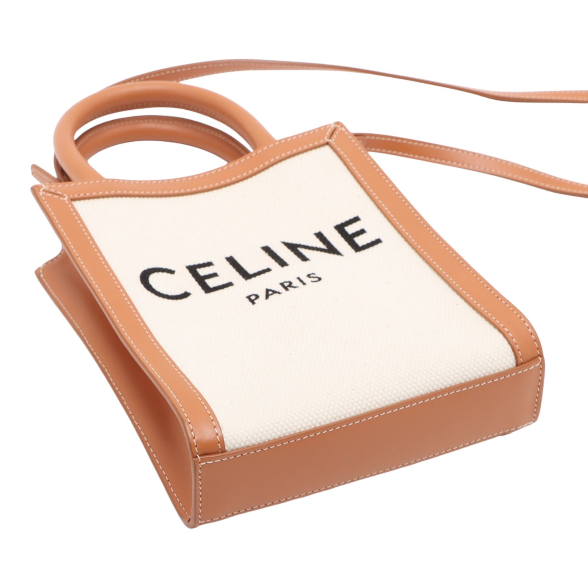 Celine Mini Canvas Vertical Cabas Tote