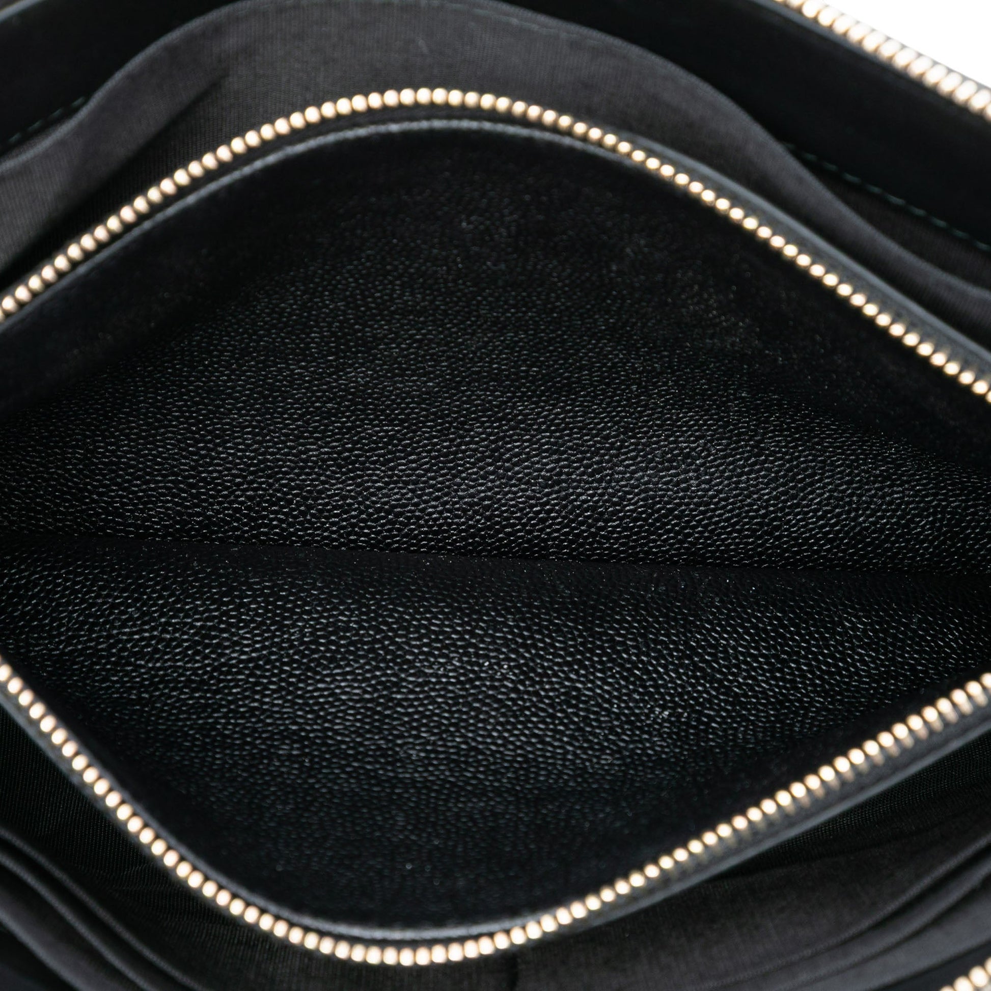 Quilted Caviar Boy O Case Zip Clutch
