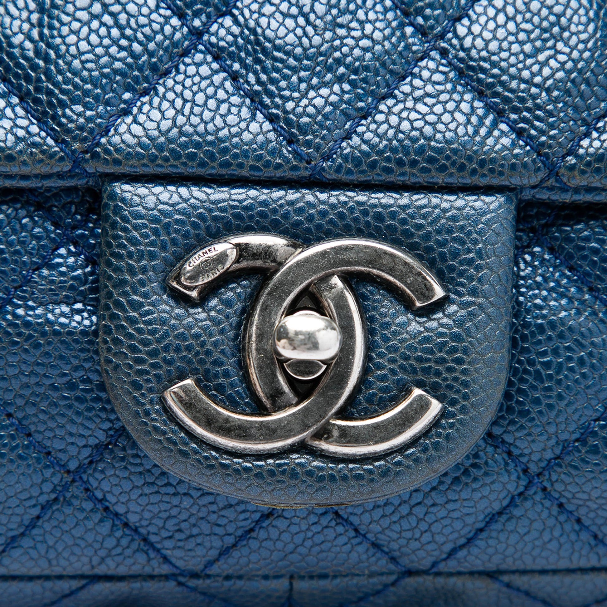 Chanel Medium Quilted Iridescent Caviar Easy Flap