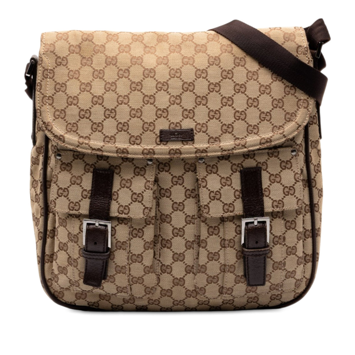 Gucci GG Canvas Crossbody — Beige