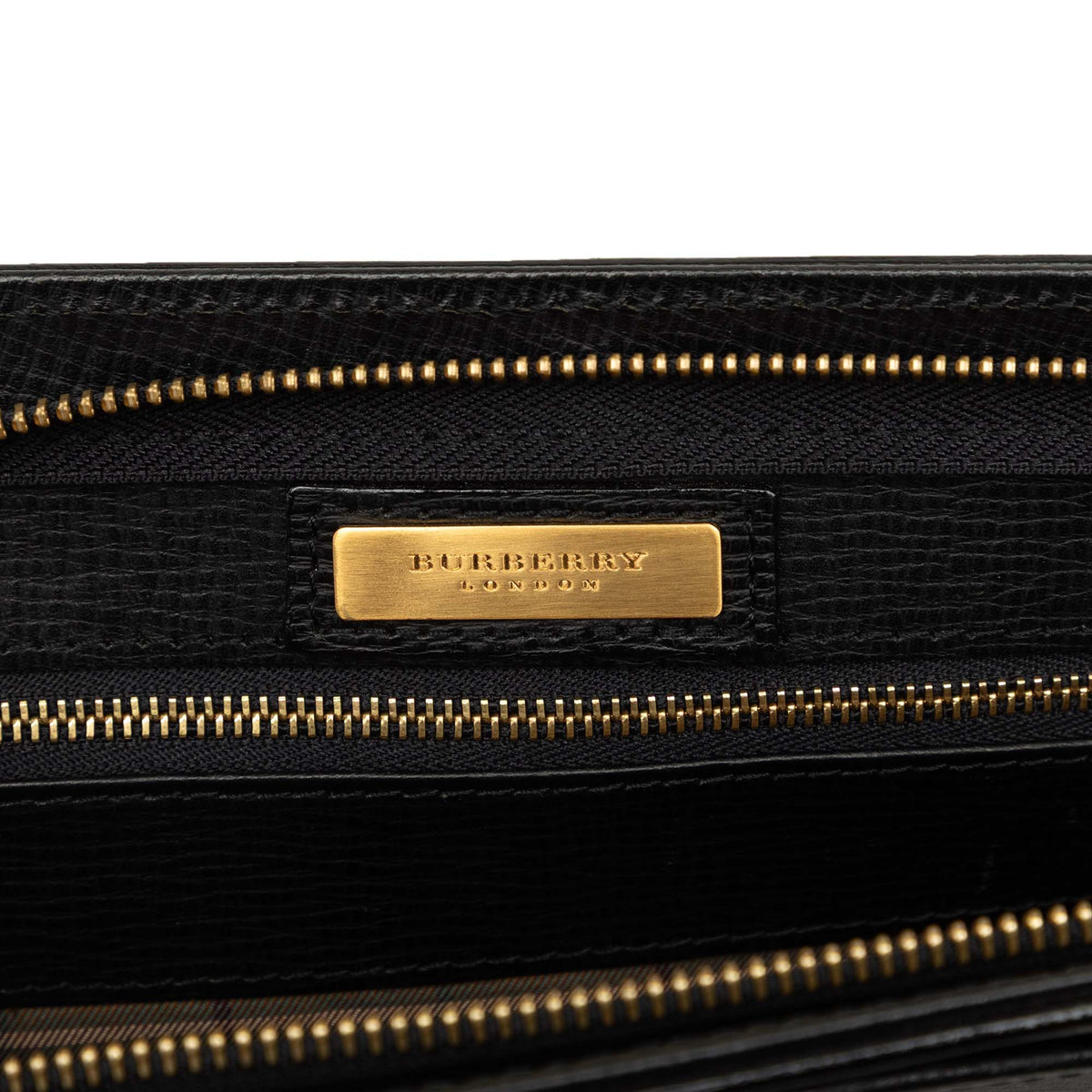 Burberry Leather Clutch — Black