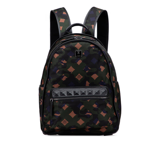 MCM Nylon Camo Munich Lion Dieter Backpack