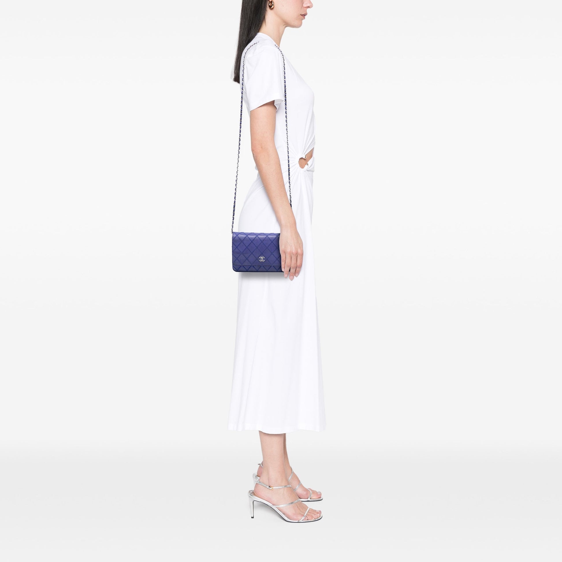 Chanel CC Quilted Calfskin Fancy Wallet On Chain