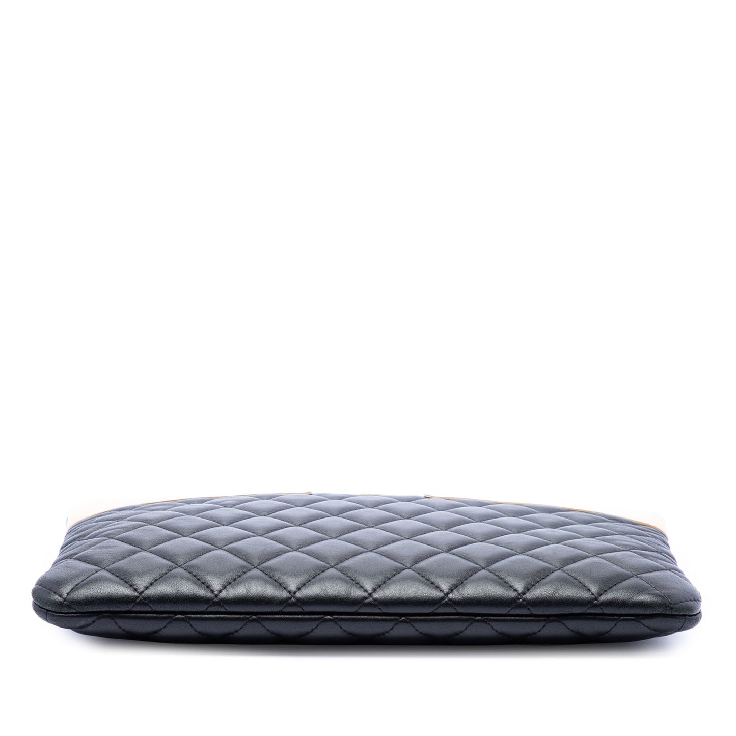 Chanel CC Bicolor Quilted Lambskin Clutch