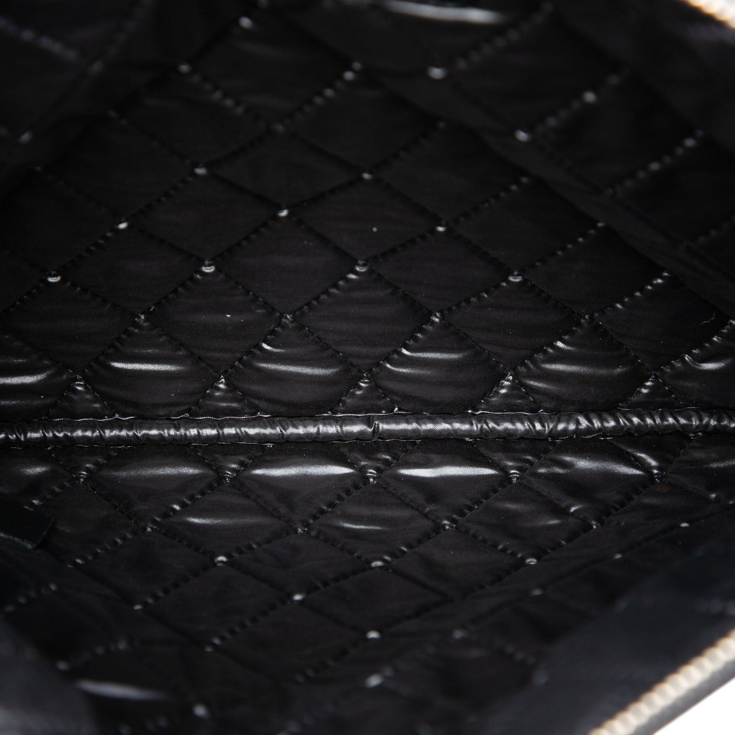 Chanel CC Bicolor Quilted Lambskin Clutch