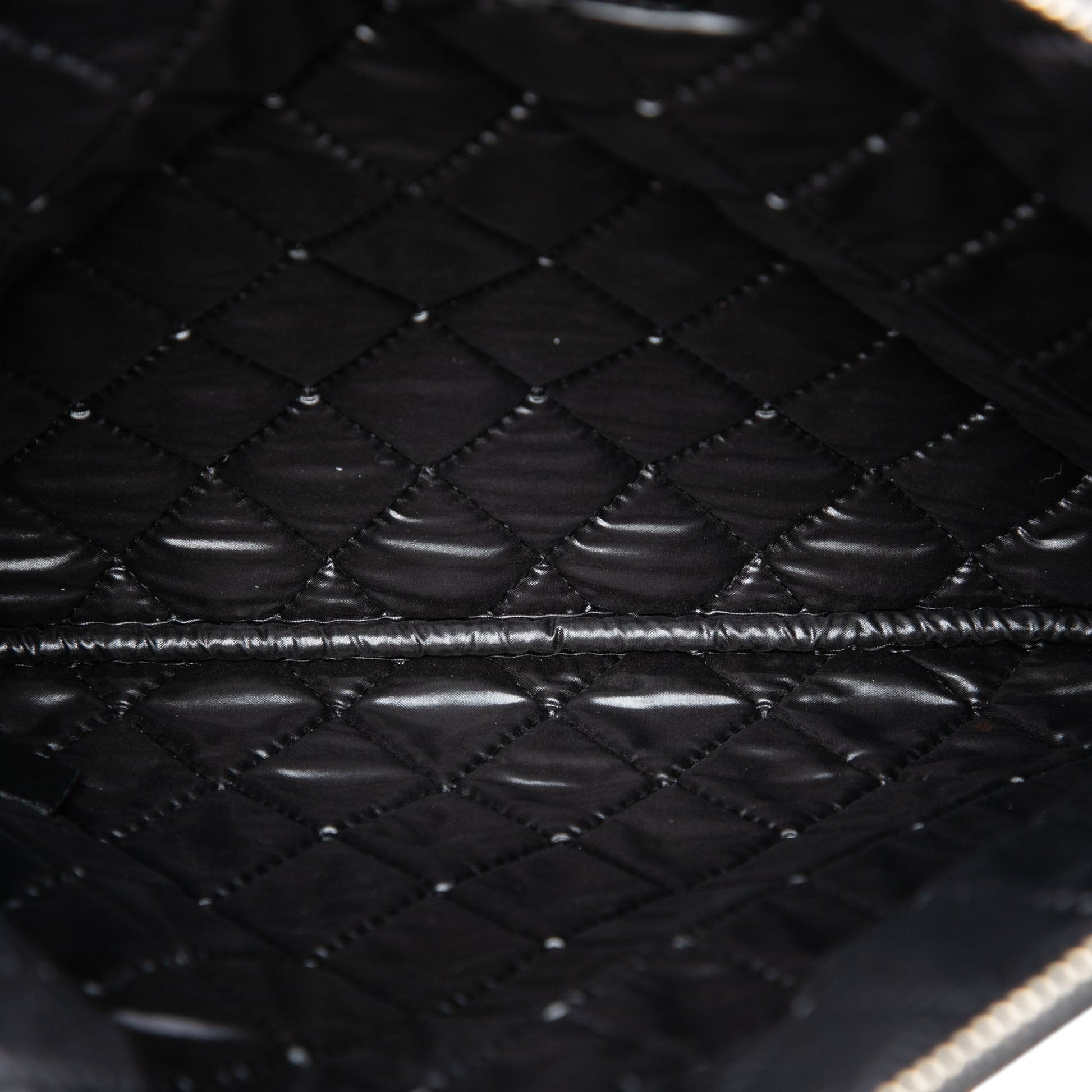 Chanel CC Bicolor Quilted Lambskin Clutch