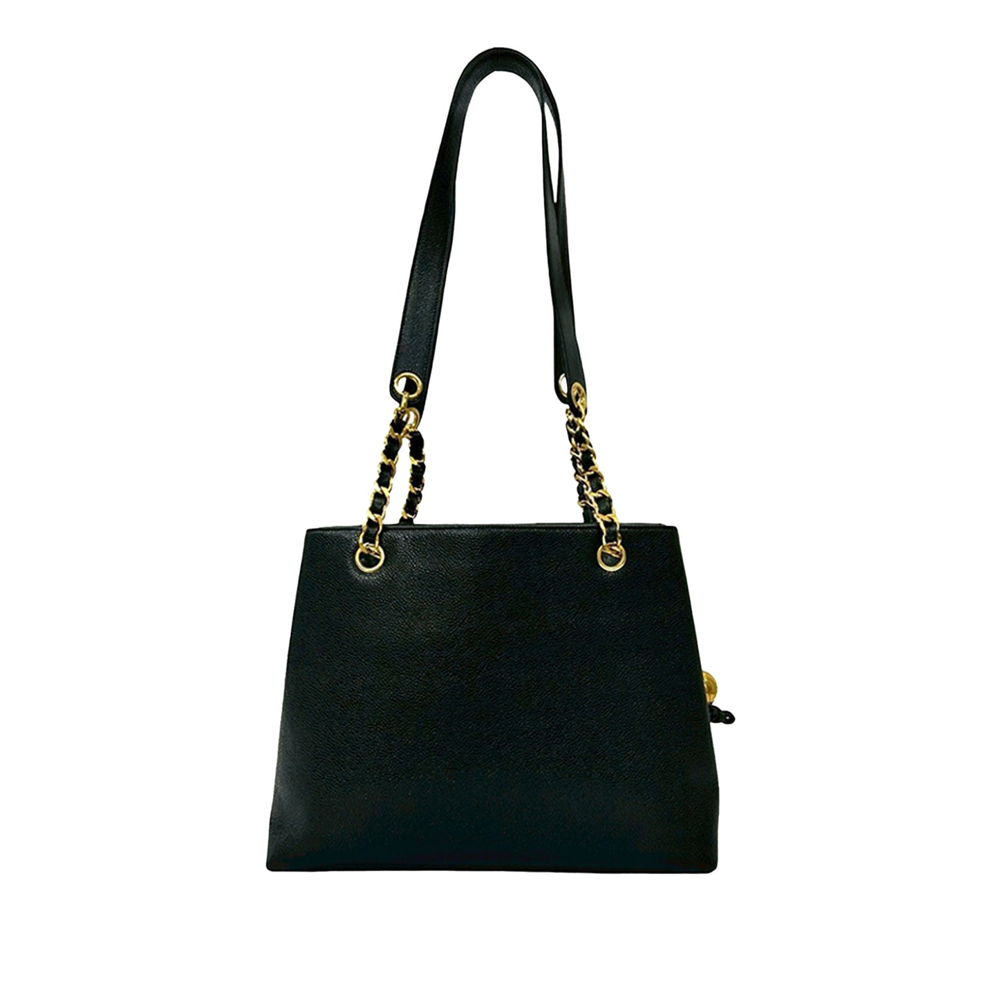Chanel CC Caviar Front Pocket Chain Tote