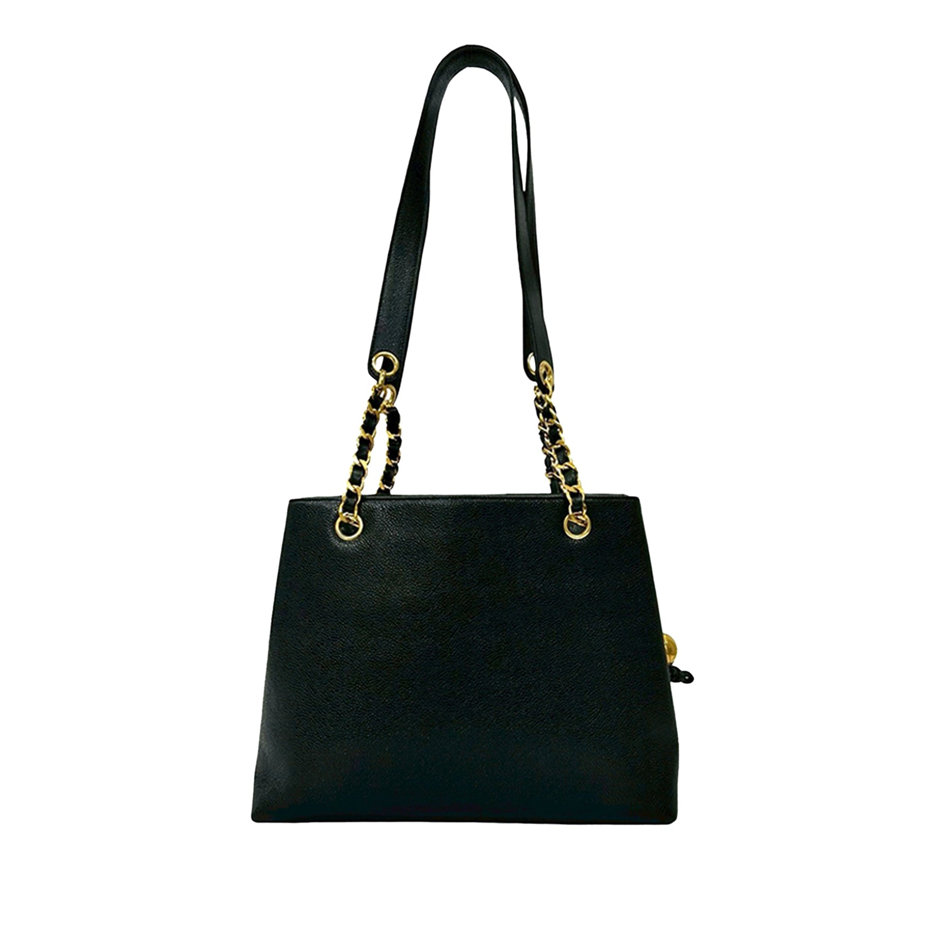 Chanel CC Caviar Front Pocket Chain Tote