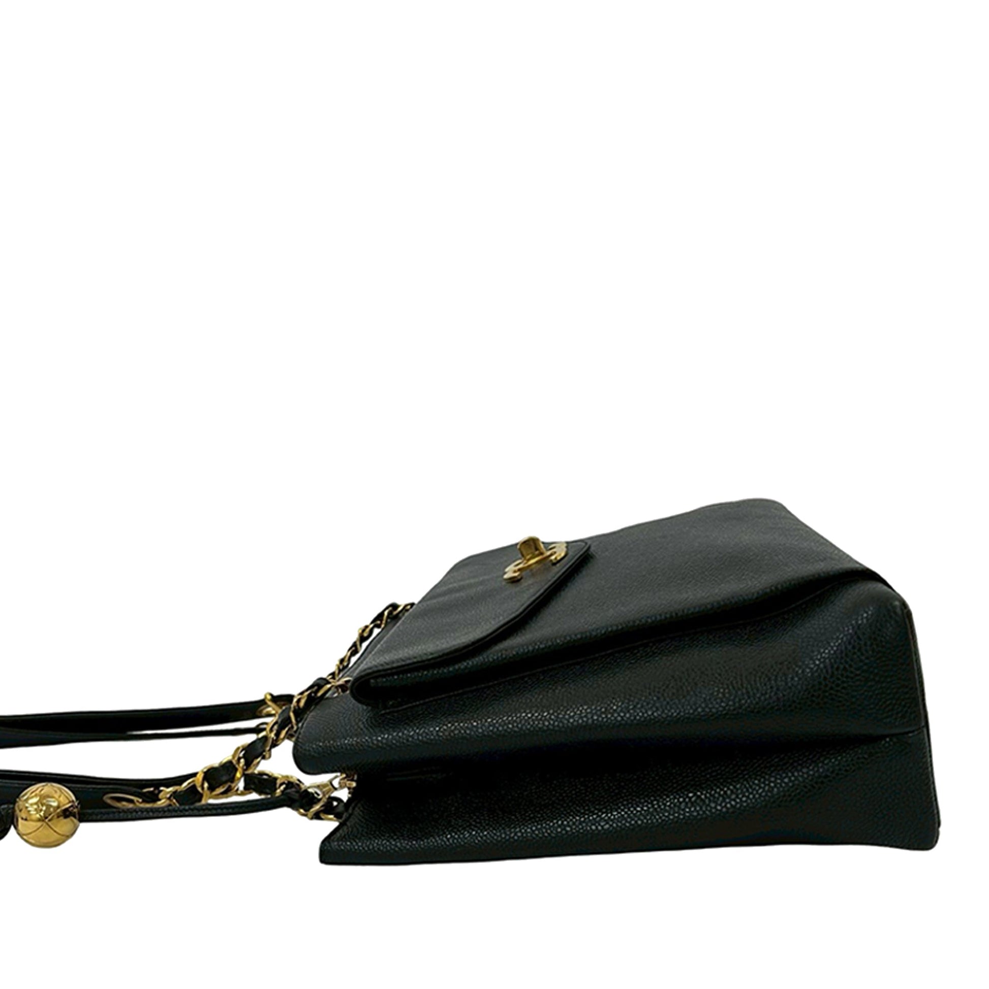 Chanel CC Caviar Front Pocket Chain Tote